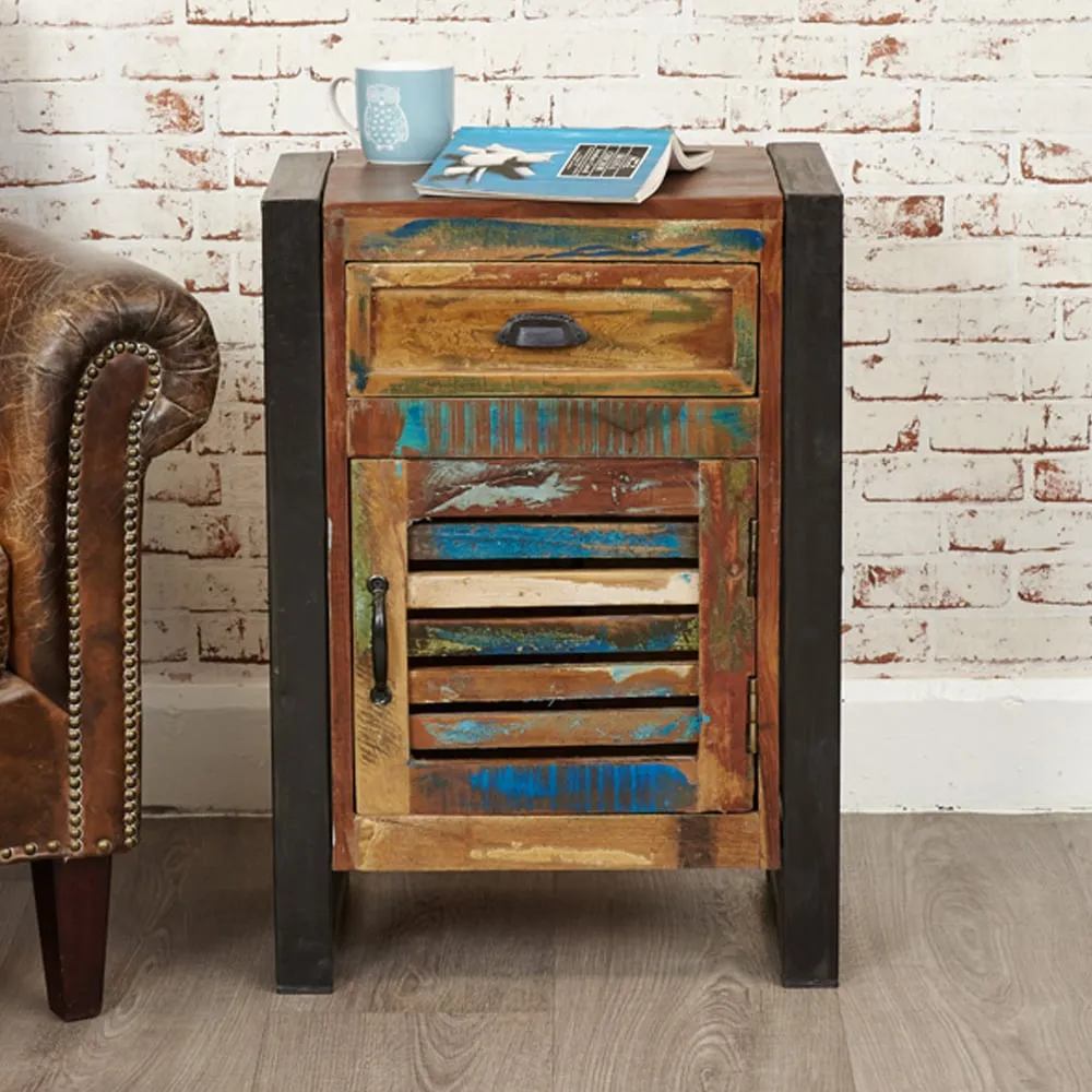 Utica Wooden Lamp Table with Storage - Satin Lacquer image