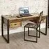 Utica Wooden Laptop Desk with 2 Drawers - Satin Lacquer
