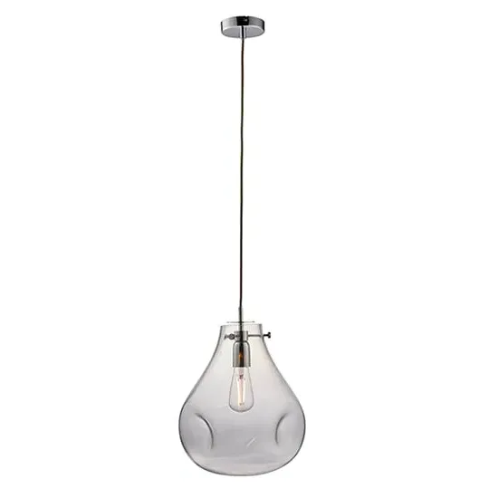 Utopia Ceiling Pendant Light - Chrome, Clear