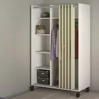 Uxbridge Open Wardrobe with 6 Shelves - White