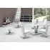 V Rectangular Dining Table - White, Glass
