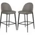Vacaville Bar Stools - Grey, Faux Leather