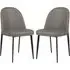 Vacaville Dining Chairs Set of 2 - Grey, Faux Leather