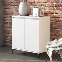 Vaeda Sideboard with 2 Doors - White, Engineered Wood