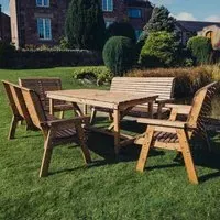 Vail 10-Seater Garden Dining Table Set - Natural, Wood