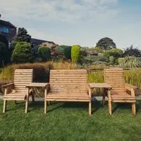 Vail 4-Seater Garden Seating Set with Table - Natural