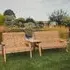 Vail 5-Seater Garden Bench Set with Table - Natural