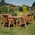 Vail 8-Seater Garden Dining Table Set - Natural, Wood