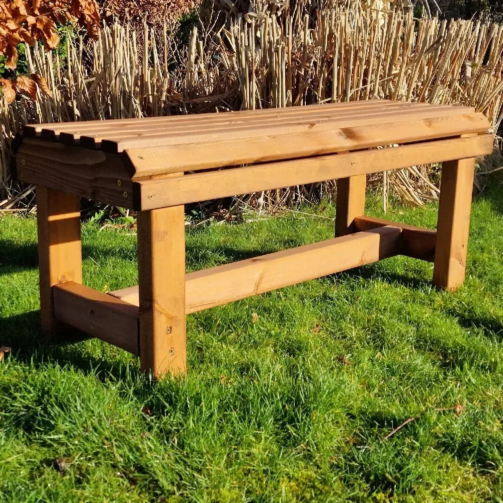 Vail Backless Garden Bench - Natural image