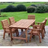 Vail Garden Dining Set with 5 Chairs - Natural