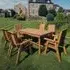 Vail Garden Dining Set with 6 Chairs - Natural