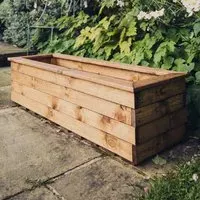 Vail Large Trough Planter - Natural, Wood