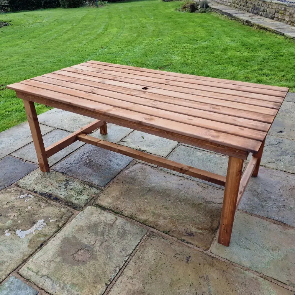 Vail Rectangular Garden Dining Table - Natural, Wood