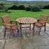 Vail Round Garden Dining Set with 2 Chairs - Natural, Wood