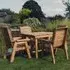 Vail Square Garden Dining Set with 4 Chairs - Natural