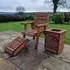 Vail Timber Garden Chair with Footstool and Planter
