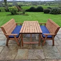 Vail Timber Large Dining Table with 2 Large Benches