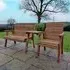 Vail Timber Square Seating Trio Set - Brown