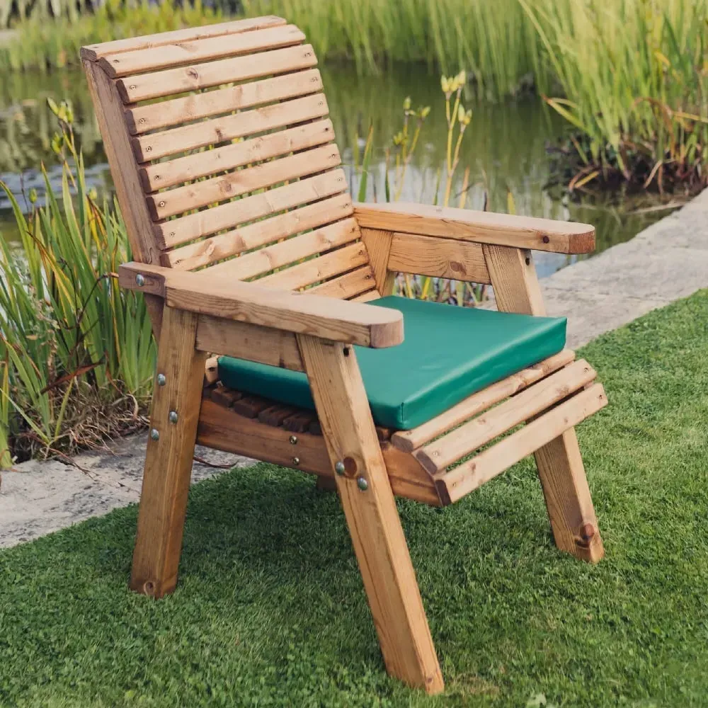 Vail Wooden Garden Armchair - Natural image