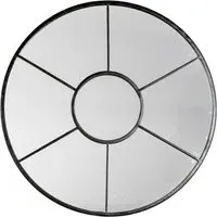 Valance Round Wall Mirror - Black