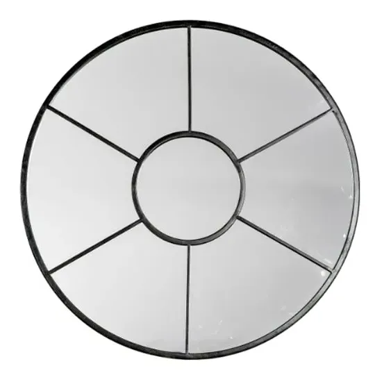 Valance Round Wall Mirror - Black image