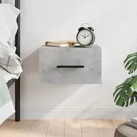 Valence Wall Hung Bedside Cabinet - Concrete Effect, Engineered Wood alternate view