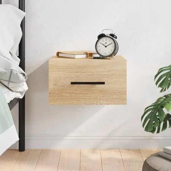 Valence Wall Hung Bedside Cabinet - Sonoma Oak image