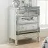 Valence Wide 5-Drawer Chest - Silver, Mirrored