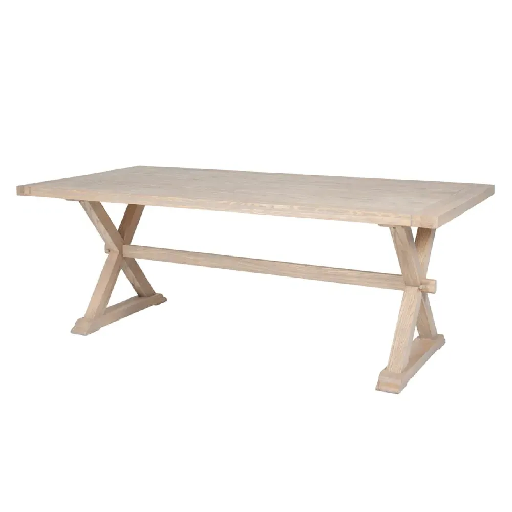 Valencia Large Rectangular Dining Table - Natural, Oak image