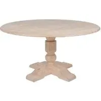 Valencia Round Dining Table - Natural, Oak