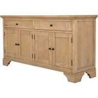 Valencia Wooden Sideboard with 4 Doors 2 Drawers - Natural