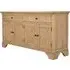 Valencia Wooden Sideboard with 4 Doors 2 Drawers - Natural
