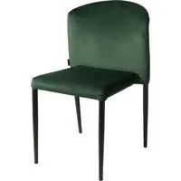 Vallejo Stacking Side Chair - Dark Green, Velvet alternate view