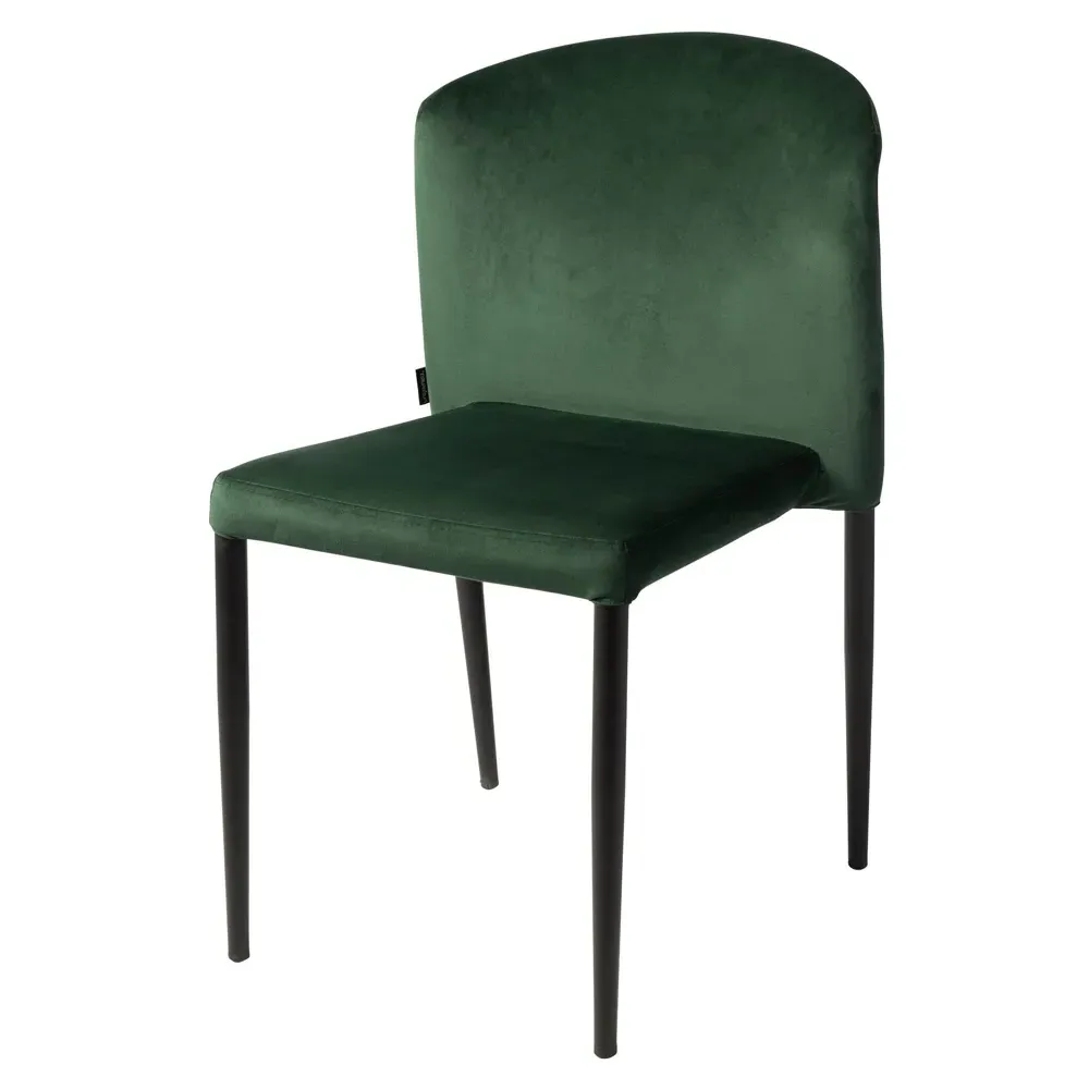Vallejo Stacking Side Chair - Dark Green, Velvet product