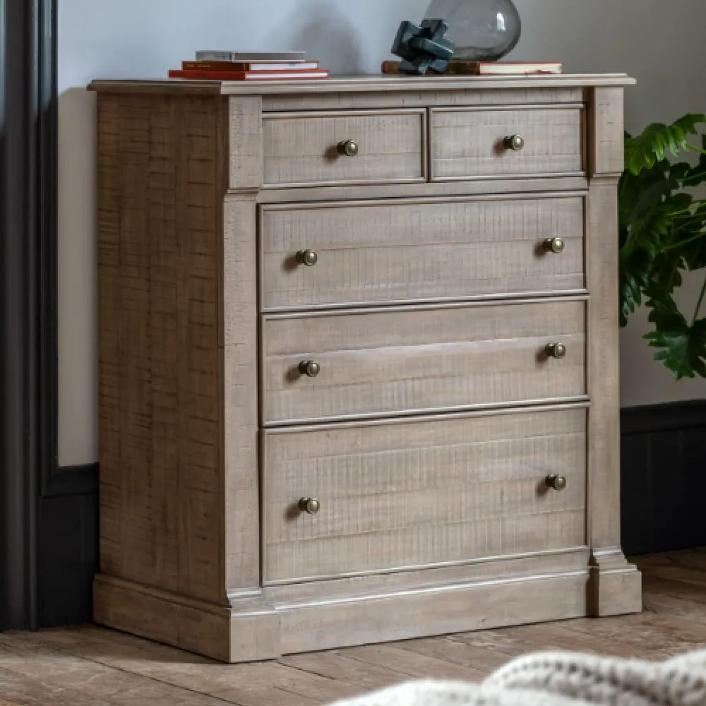 Valletta 5 Drawer Chest - Natural, Pine