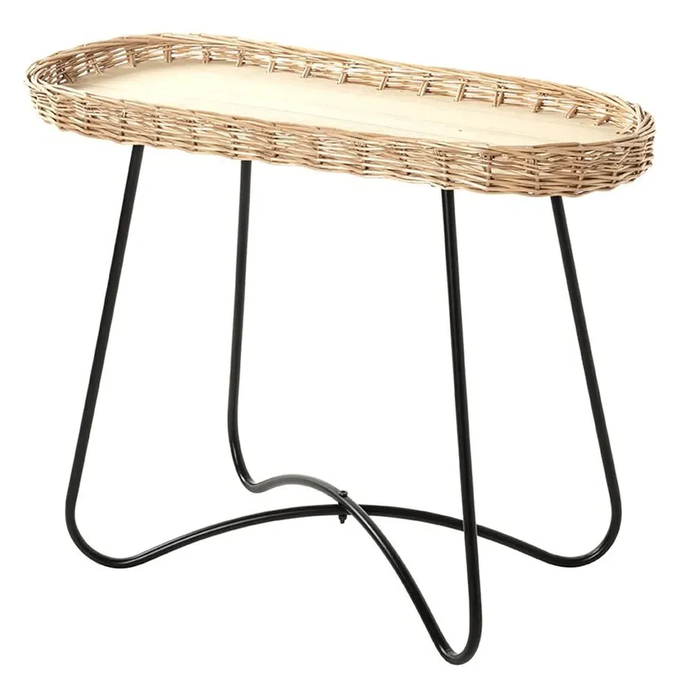 Valrico End Table - Natural, Rattan