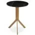 Valrico Round Side Table - Black, Marble