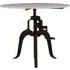 Vance 90cm Round Dining Table - White Marble, Black Iron
