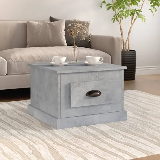 Vance Coffee Table with 1 Drawer - Concrete Effect, Engineered Wood image