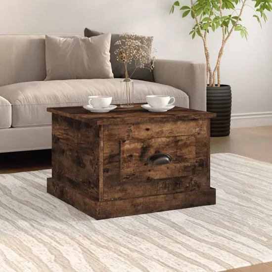 Vance Coffee Table with 1 Drawer - Smoked Oak, Engineered Wood