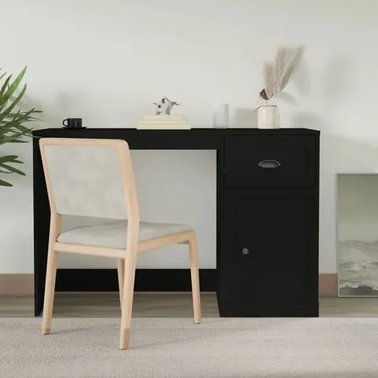 Vance Computer Desk with Storage - Black
