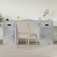 Vance Computer Desk with Storage - Concrete Effect
