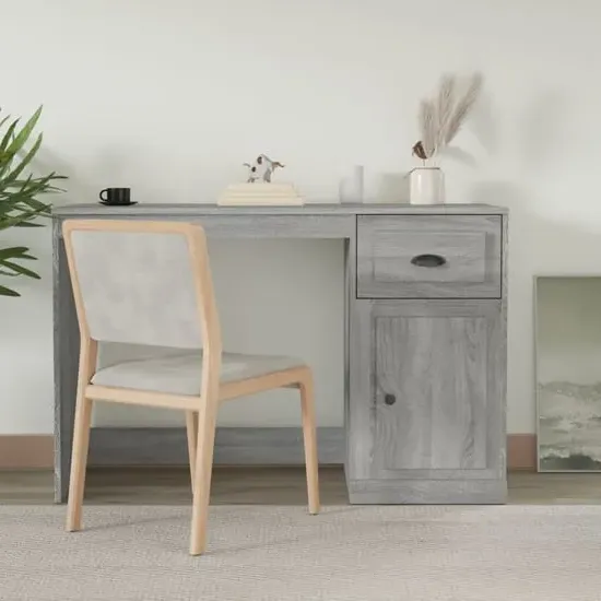 Vance Computer Desk with Storage - Grey Sonoma Oak image