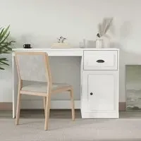 Vance Computer Desk with Storage - White