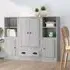 Vance Highboard with 4 Doors 1 Drawer - Grey Sonoma Oak