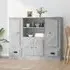 Vance Highboard with 4 Doors 2 Drawers - Concrete Effect