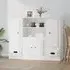 Vance Highboard with 4 Doors 2 Drawers - White, Engineered Wood