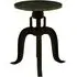 Vance Round Bar Stool - Green Marble, Black Metal
