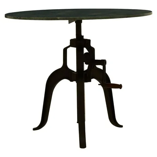 Vance Round Dining Table - Green, Marble
