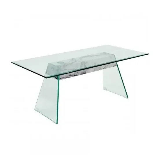Vancouver Rectangular Coffee Table - Clear, Glass